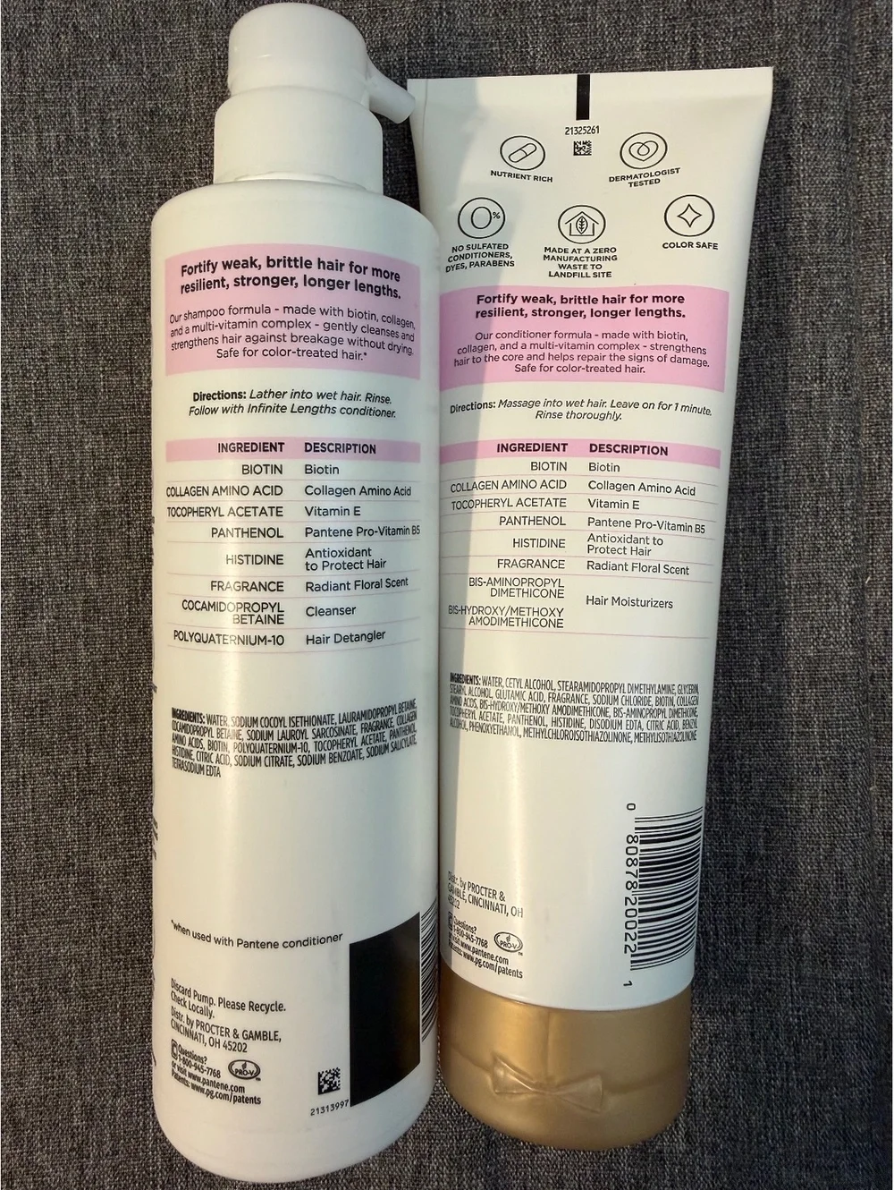 Pantene Pro-V Miracles Infinite Lengths Biotin + Collagen Shampoo & Conditioner